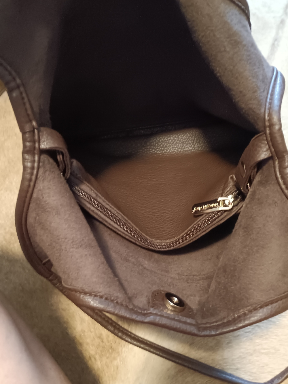 Montana West Brown Pebbled Hobo Shoulder Bag - Picture 7 of 10